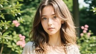 21 years Old Lucy in the Garden – Sexy in the Sun (AI-generated)