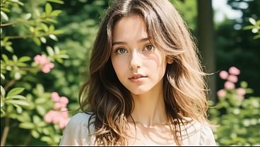 21 years Old Lucy in the Garden – Sexy in the Sun (AI-generated)