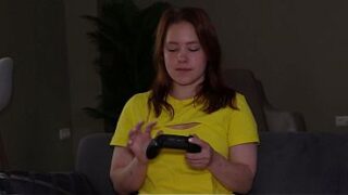 Ashby Winter Can’t Resist Her Boyfriend Sam Garro While Her Friend Nicole Murkovski Plays Video Games