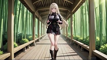Bamboo Grove Secrets! Blonde Valkyrie’s Undressing Moment, that high-slit black uniform is insane!