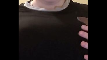 Big natural tits bouncing and dildo tit job – spitty tittyfucking