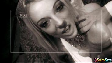 Blonde MILF Stacey Saran Takes Two Big Cocks