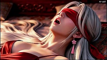 Cuckold Husband Watches Fat Bull Fuck His Blindfolded Red Concubine, E AI-generated