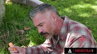 DEVILS FILM – Scarlett Alexis No Panties Upskirt On Ladder Leads To Hardcore Anal Fuck