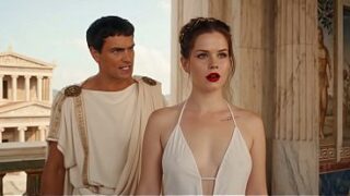 Helen of Troy fucks and sucks and gets cum inside her pussy and on her belly