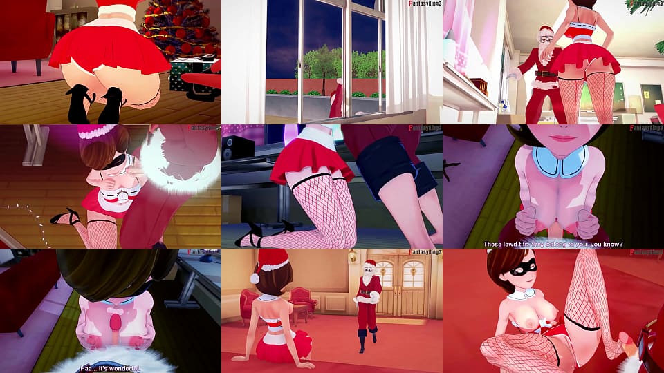 Helen Parr as Elastigirl suck the wrong santa | The Incredibles | Full Movie on PTRN or Sheer: Fantasyking3 10 min