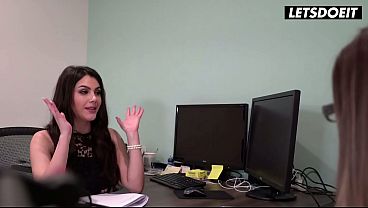 Karma Rx Drops to Her Knees First… Then Valentina Nappi Takes Over and Swallows Him Deep