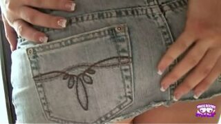 Mesmerizing blonde babe gets an ass covered in jizz after a deep long pussy plowing.
