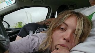 My man gives me a car and I thank him with the best blowjob right there in the street – POV