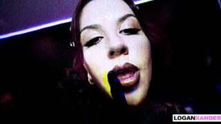 RedHead Goth Baddie Luna Legend Gets Spit Roasted by Logan Xander and Johnny