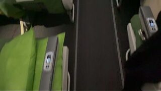 Risky fuck on the plane – I’m now in the Mile-High Club!