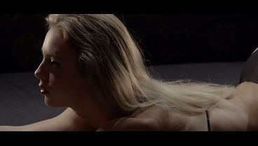 Slim Blonde in Black Lingerie Teases Muscular Stud on Her Knees… He’s About to Wreck Her