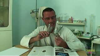 The medical expert has a very horny patient and the cure is doggy style penetration