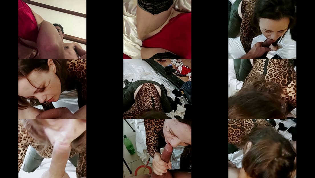 2112 tec (Straight View) – FULL – French Amateur, Red Satin/Leopard Bodysuits, Black Leather Pants, Heels, Deepthroat, Rimming, Doggystyle, POV