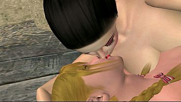3D Animated Lesbian Frenzy: Busty MILF Ravishes Petite Teen in Wild Foreplay