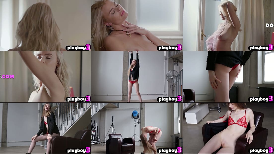 Big tits blonde MILF passion striptease after passion posing in lingerie