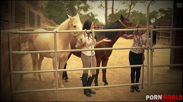 Busty Barnyard – Two Lesbian Bombshells Cram Their Twats